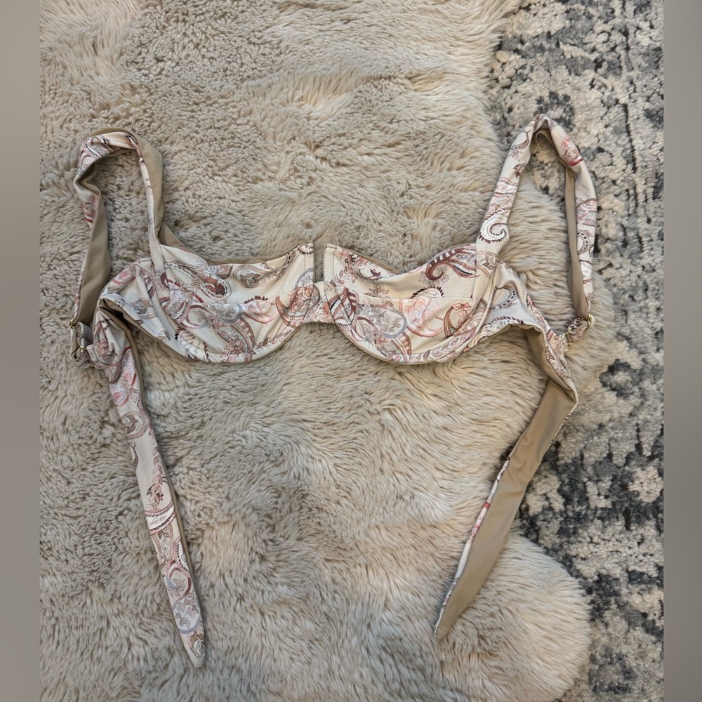 Shore paisley balconette bikini top
